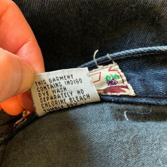 Uva (Grape) Vintage High Rise Jeans Blue Denim - Picture 7 of 8